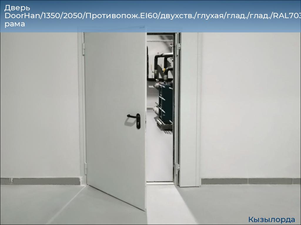 Дверь DoorHan/1350/2050/Противопож.EI60/двухств./глухая/глад./глад./RAL7035/прав./угл. рама, kyzylorda.doorhan.ru
