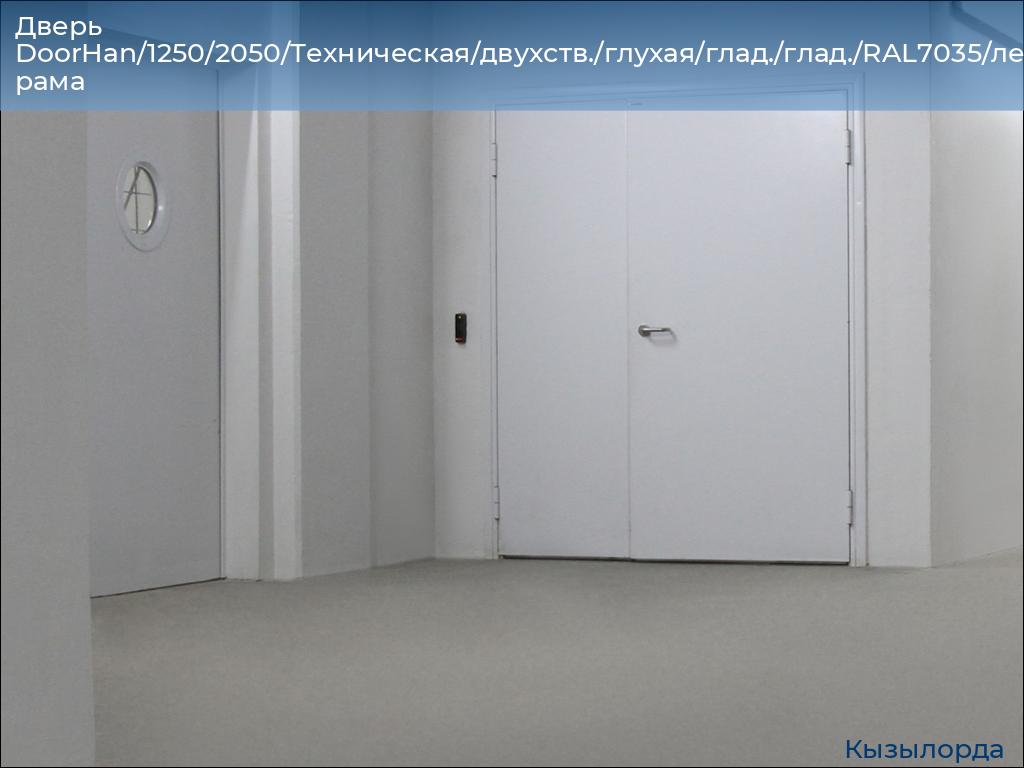 Дверь DoorHan/1250/2050/Техническая/двухств./глухая/глад./глад./RAL7035/лев./угл. рама, kyzylorda.doorhan.ru