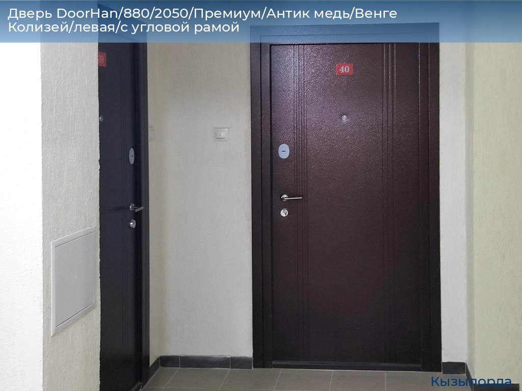 Дверь DoorHan/880/2050/Премиум/Антик медь/Венге Колизей/левая/с угловой рамой, kyzylorda.doorhan.ru